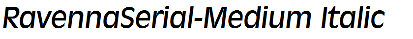 RavennaSerial-Medium Italic