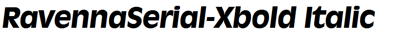 RavennaSerial-Xbold Italic