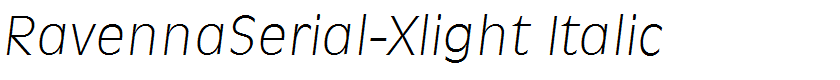 RavennaSerial-Xlight Italic