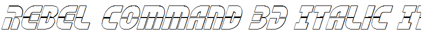 Rebel Command 3D Italic Italic