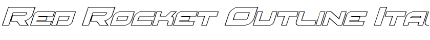 Red Rocket Outline Italic Italic