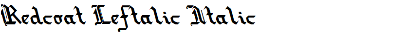 Redcoat Leftalic Italic