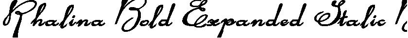 Rhalina Bold Expanded Italic Bold Expanded Italic