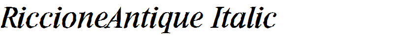 RiccioneAntique Italic