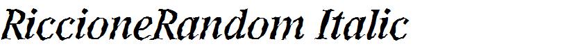 RiccioneRandom Italic