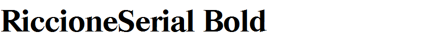 RiccioneSerial Bold