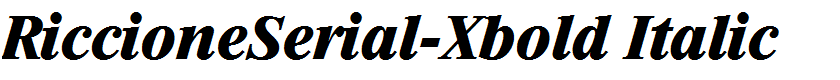 RiccioneSerial-Xbold Italic