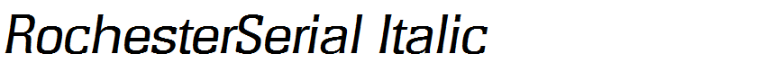 RochesterSerial Italic