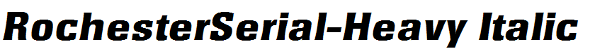 RochesterSerial-Heavy Italic