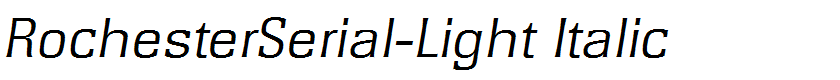 RochesterSerial-Light Italic
