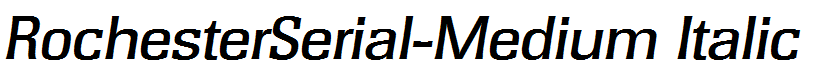 RochesterSerial-Medium Italic