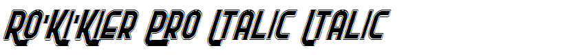 Ro'Ki'Kier Pro Italic Italic