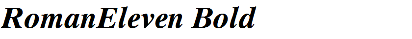 RomanEleven Bold