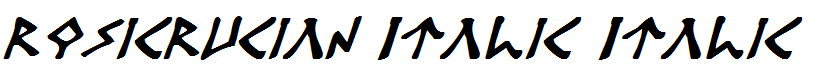 Rosicrucian Italic Italic