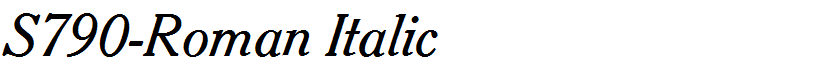 S790-Roman Italic