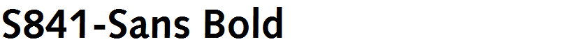 S841-Sans Bold