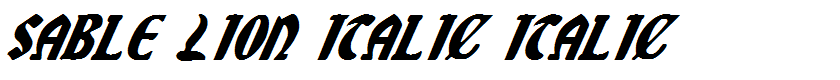Sable Lion Italic Italic