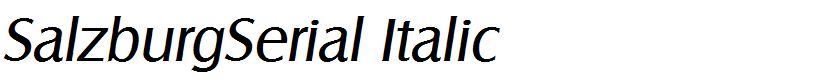 SalzburgSerial Italic