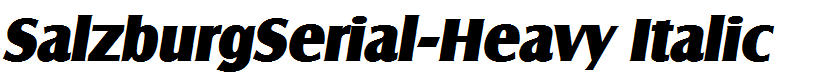 SalzburgSerial-Heavy Italic