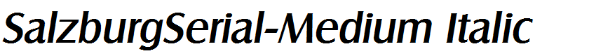 SalzburgSerial-Medium Italic