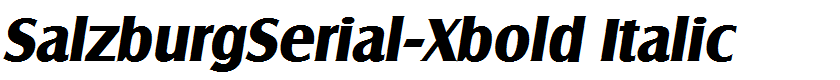 SalzburgSerial-Xbold Italic