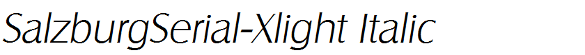 SalzburgSerial-Xlight Italic