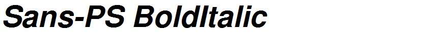 Sans-PS BoldItalic