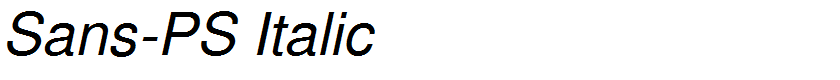 Sans-PS Italic