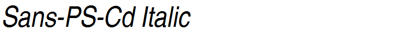Sans-PS-Cd Italic