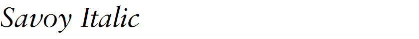 Savoy Italic