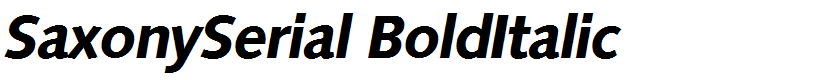 SaxonySerial BoldItalic