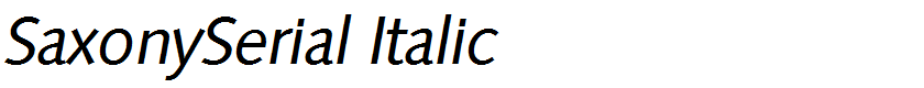 SaxonySerial Italic
