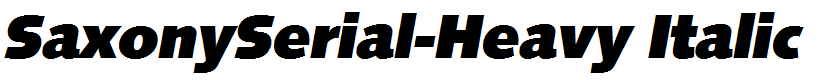 SaxonySerial-Heavy Italic