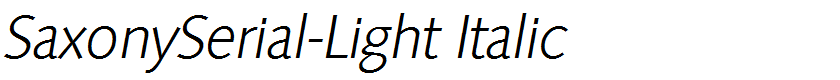 SaxonySerial-Light Italic