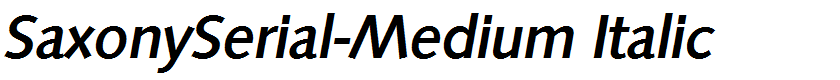 SaxonySerial-Medium Italic