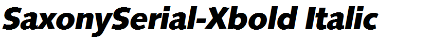 SaxonySerial-Xbold Italic