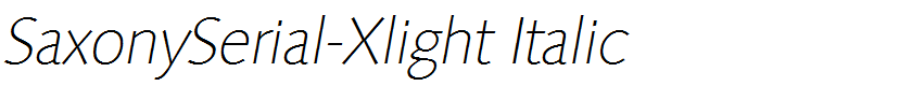 SaxonySerial-Xlight Italic