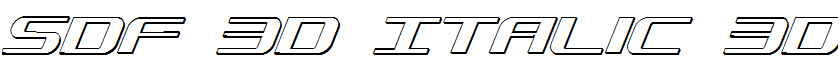 SDF 3D Italic 3D Italic