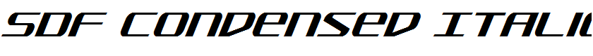 SDF Condensed Italic Condensed Italic