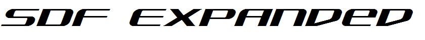 SDF Expanded Italic Expanded Italic