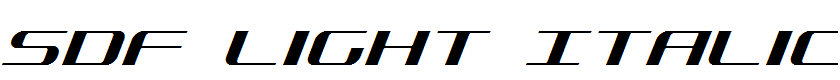 SDF Light Italic Light Italic