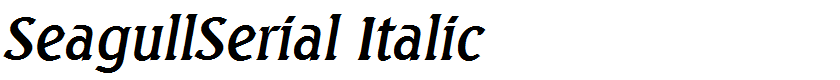 SeagullSerial Italic