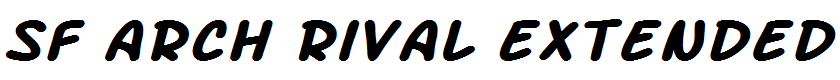SF Arch Rival Extended Bold Italic