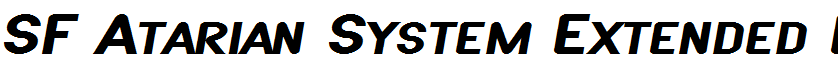 SF Atarian System Extended Bold Italic