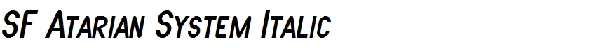 SF Atarian System Italic