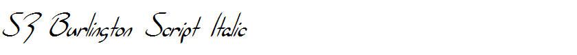 SF Burlington Script Italic