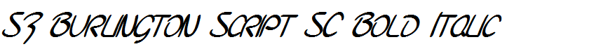 SF Burlington Script SC Bold Italic