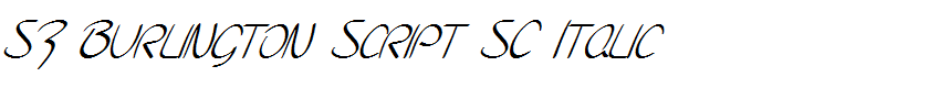 SF Burlington Script SC Italic