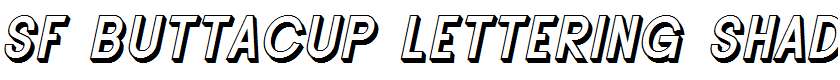SF Buttacup Lettering Shaded Oblique