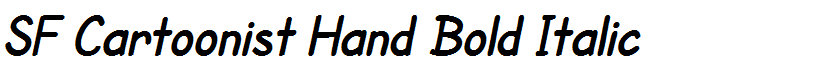 SF Cartoonist Hand Bold Italic